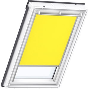 bright yellow blackout blinds for VELUX windows